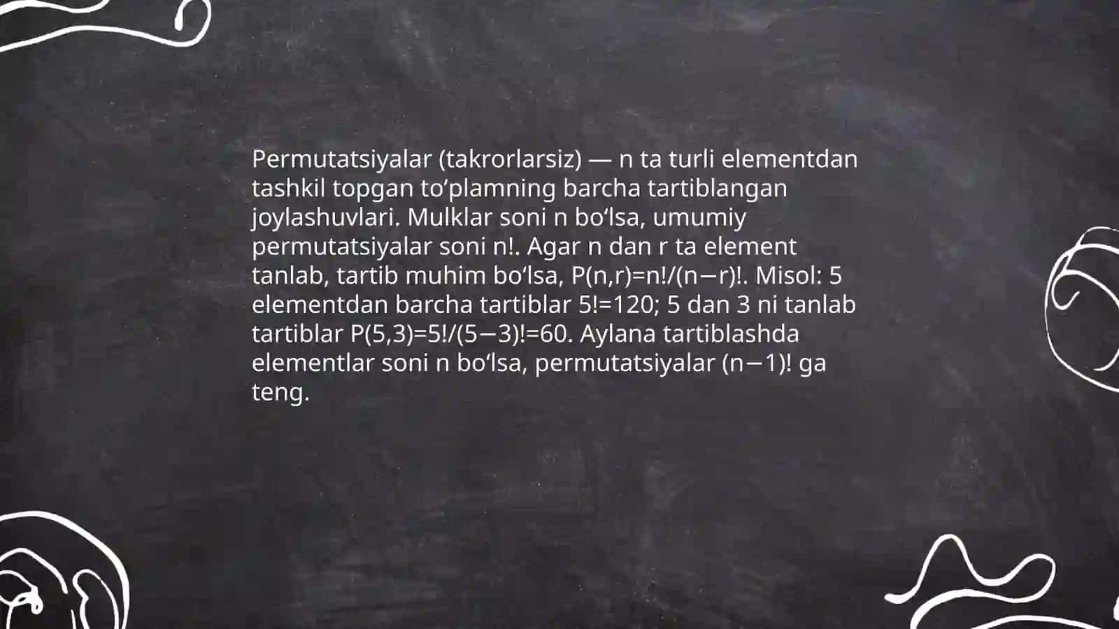 Kombinatorikaga oid masalalar 3