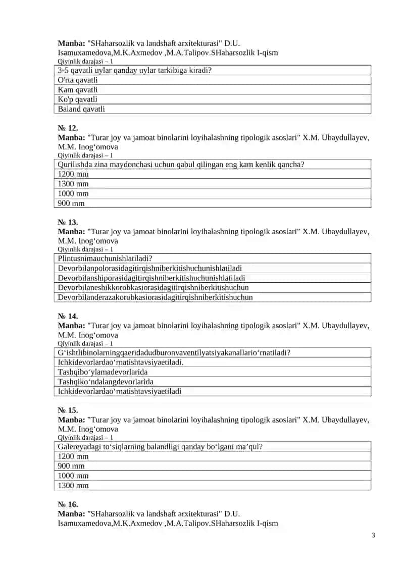 Turar joy va jamoat binolarini loyihalashning tipologik asoslari 3