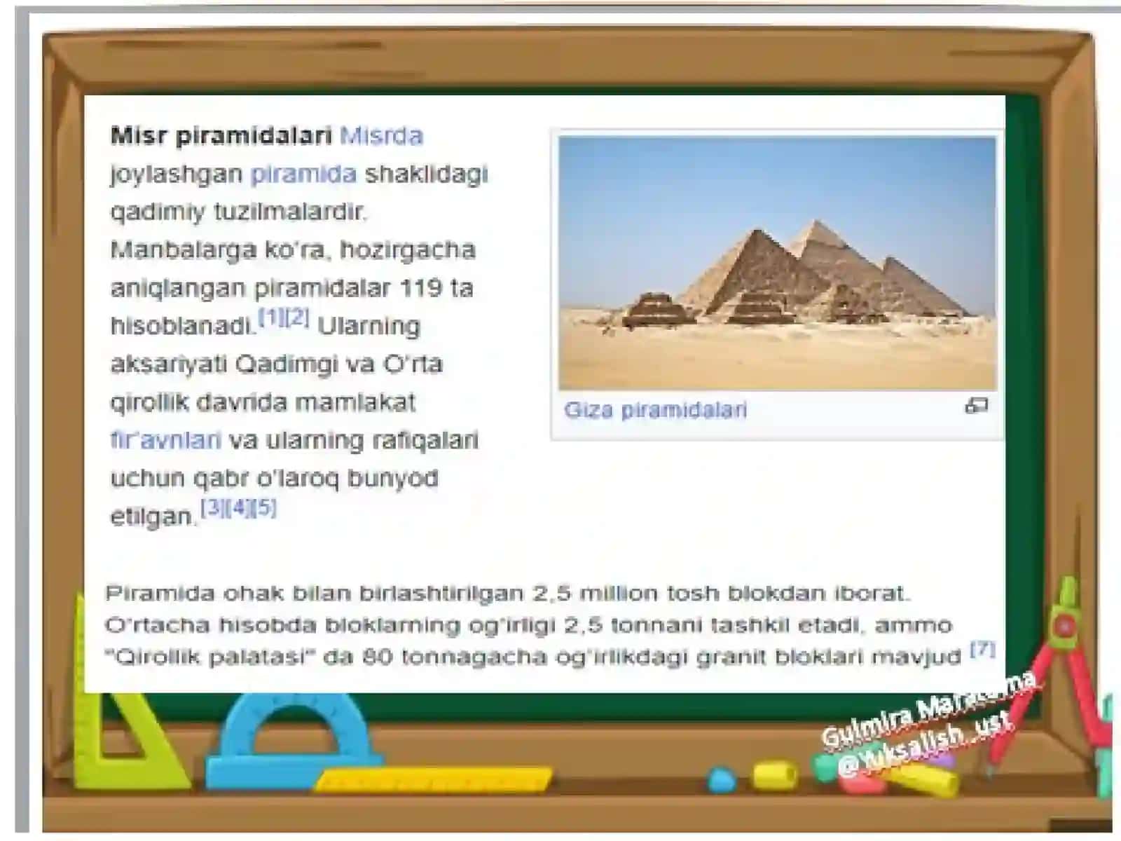 PIRAMIDA VA UNING YOYILMASI 3