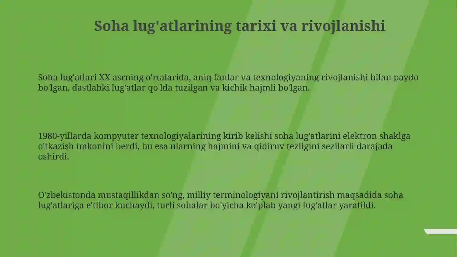 Soha lug'atlari haqida ma'lumot 3