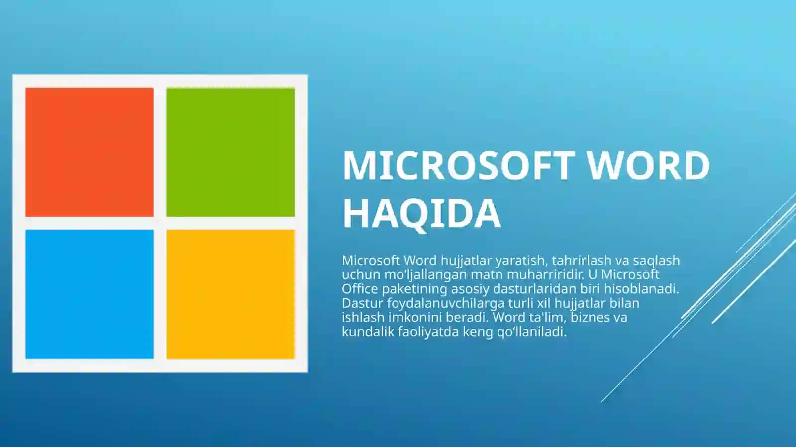 Microsoft word matn muxarririda hujjatlar yaratish,hujjatlarni saqlash,hujjatdan chiqish usullari.microsoft word matn muxarririda gipperssilka obyektlari bilan ishlash va tahrirlash 3