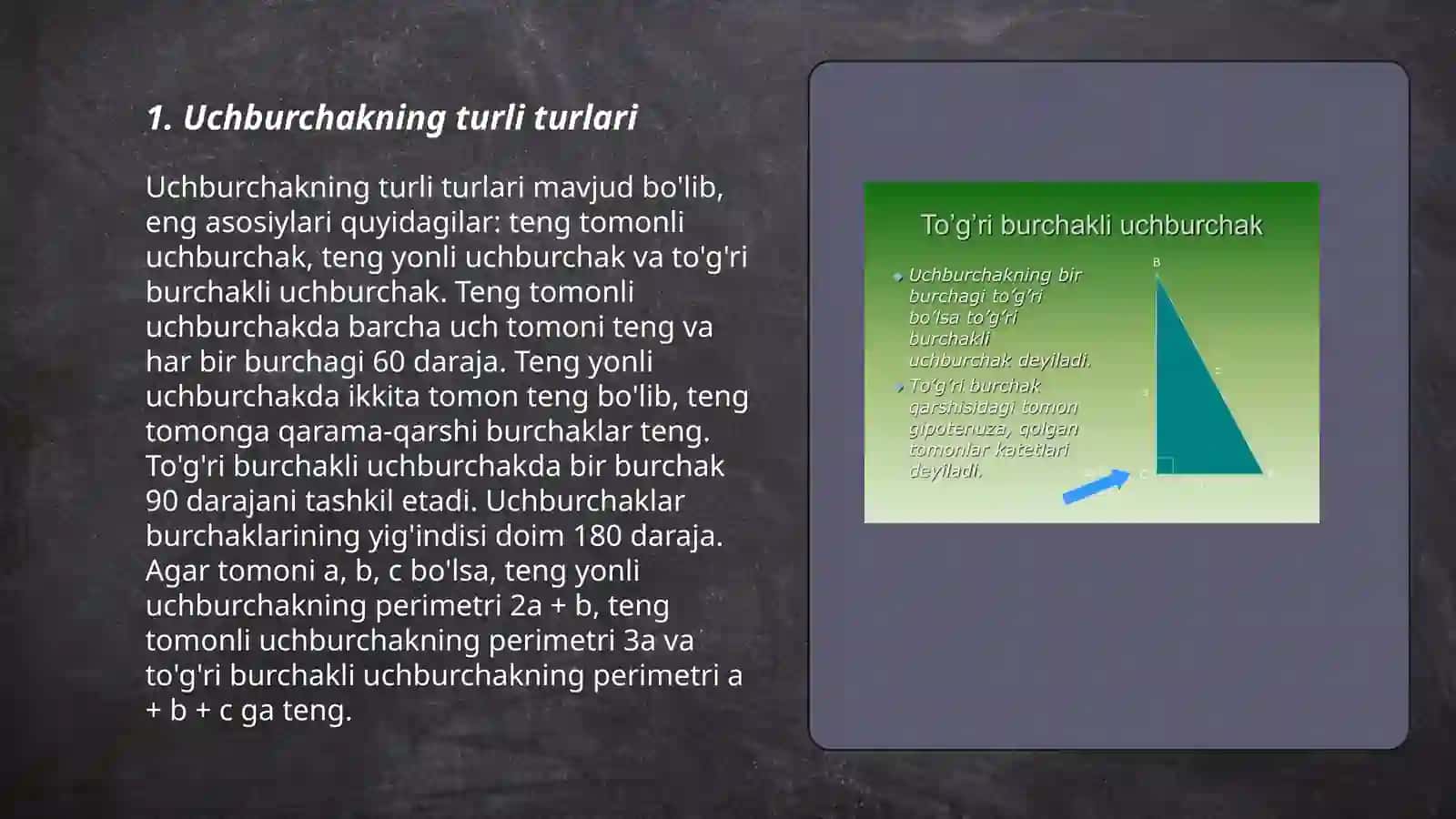 Uchburchak yuzini burchak sinusi yordamida hisoblash 3