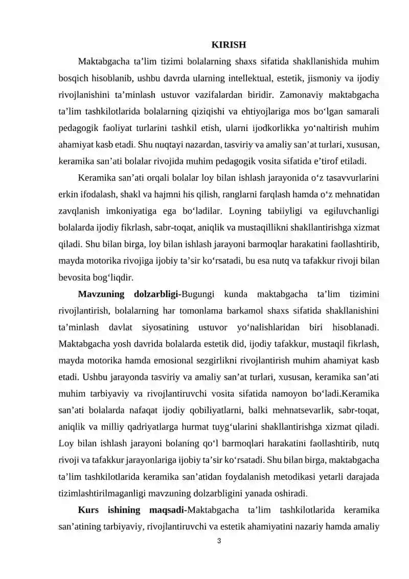 MAKTABGACHA TA'LIM TASHKILOTLARIDA KERAMIKA SAN'ATINING AHAMIYATI 3