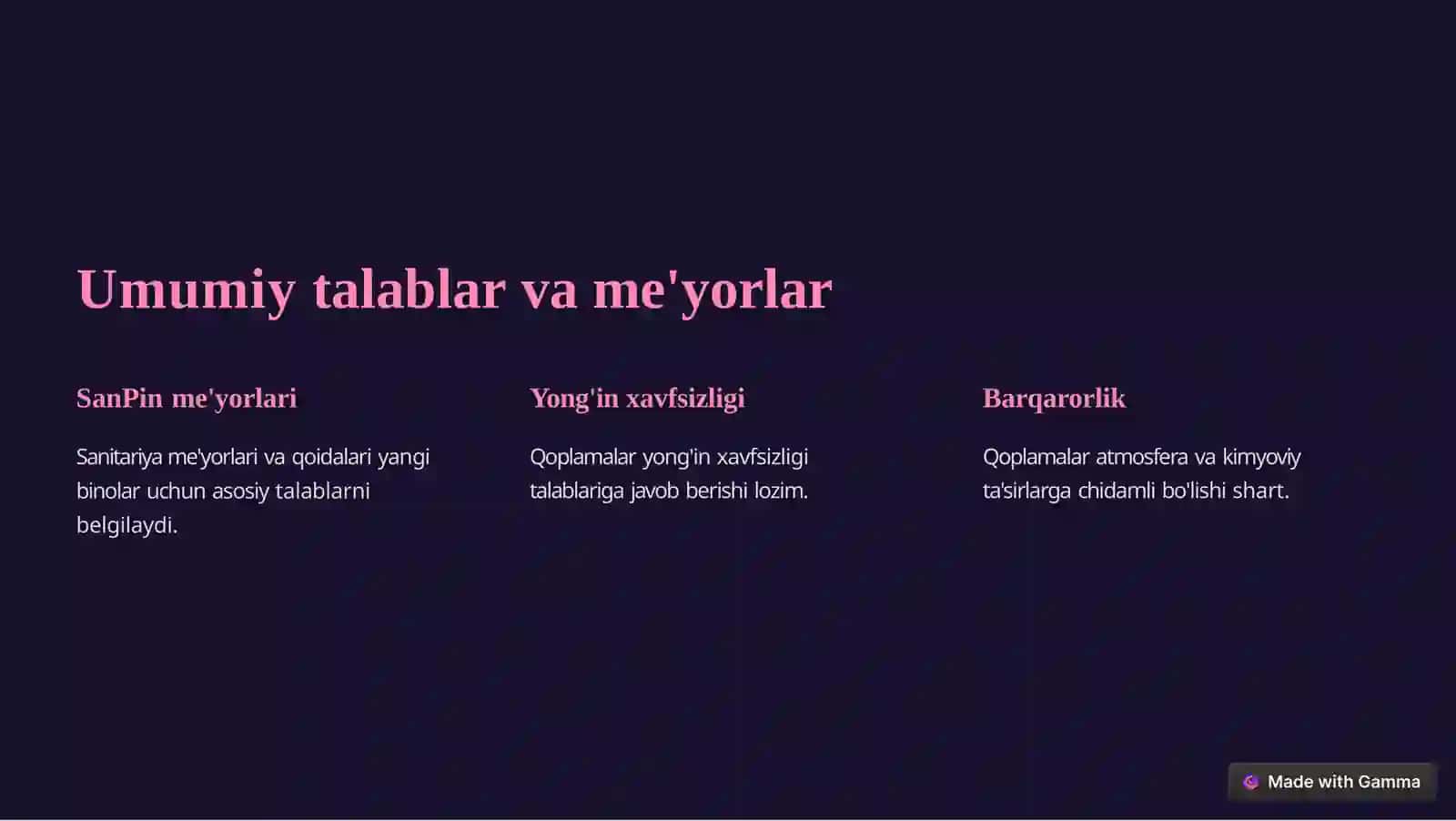 Ma'muriy binolarni polqoplamalari ni tanlash 3