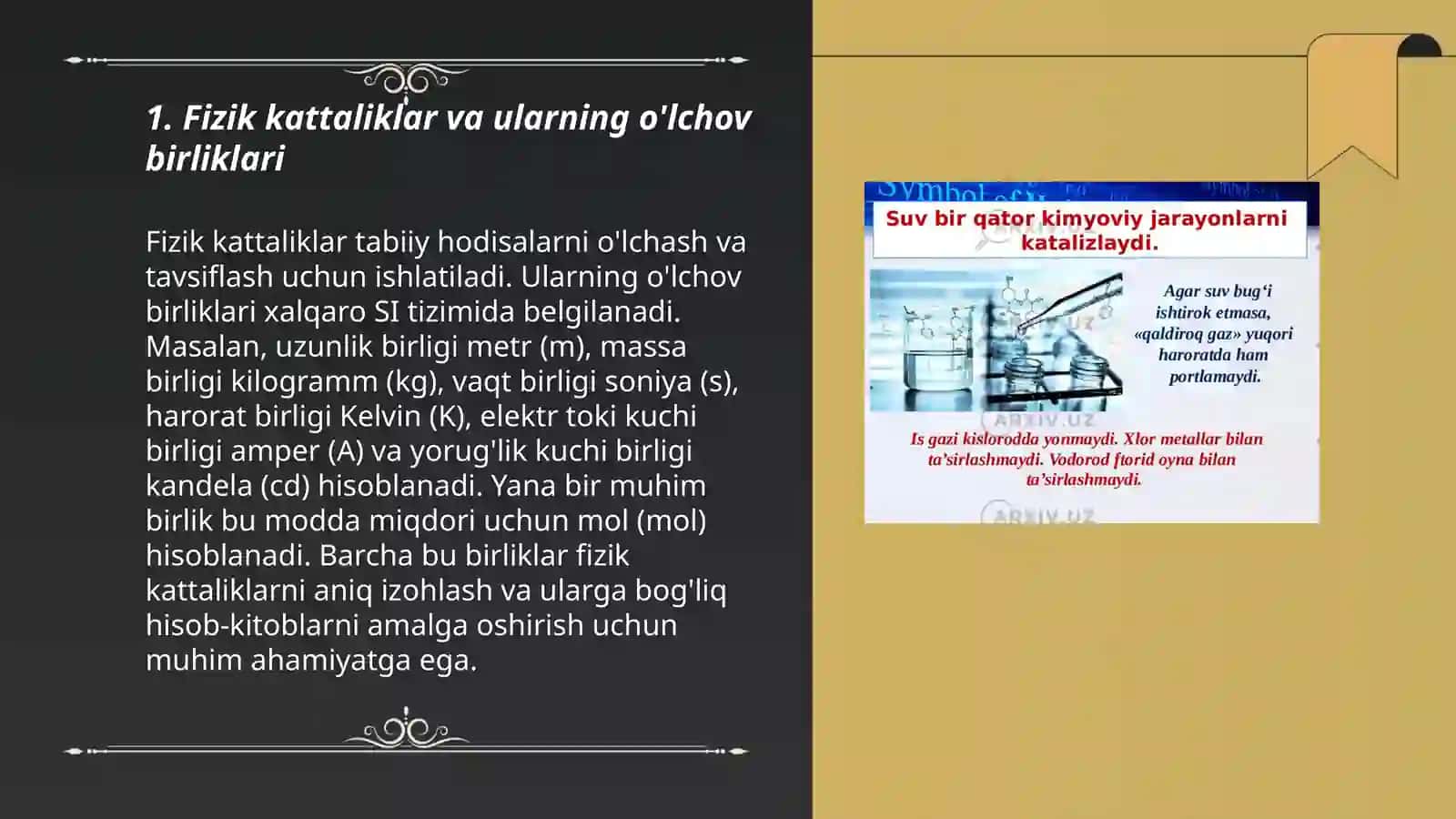 Fizik kattaliklar va xalqaro birliklar sistemasi 3