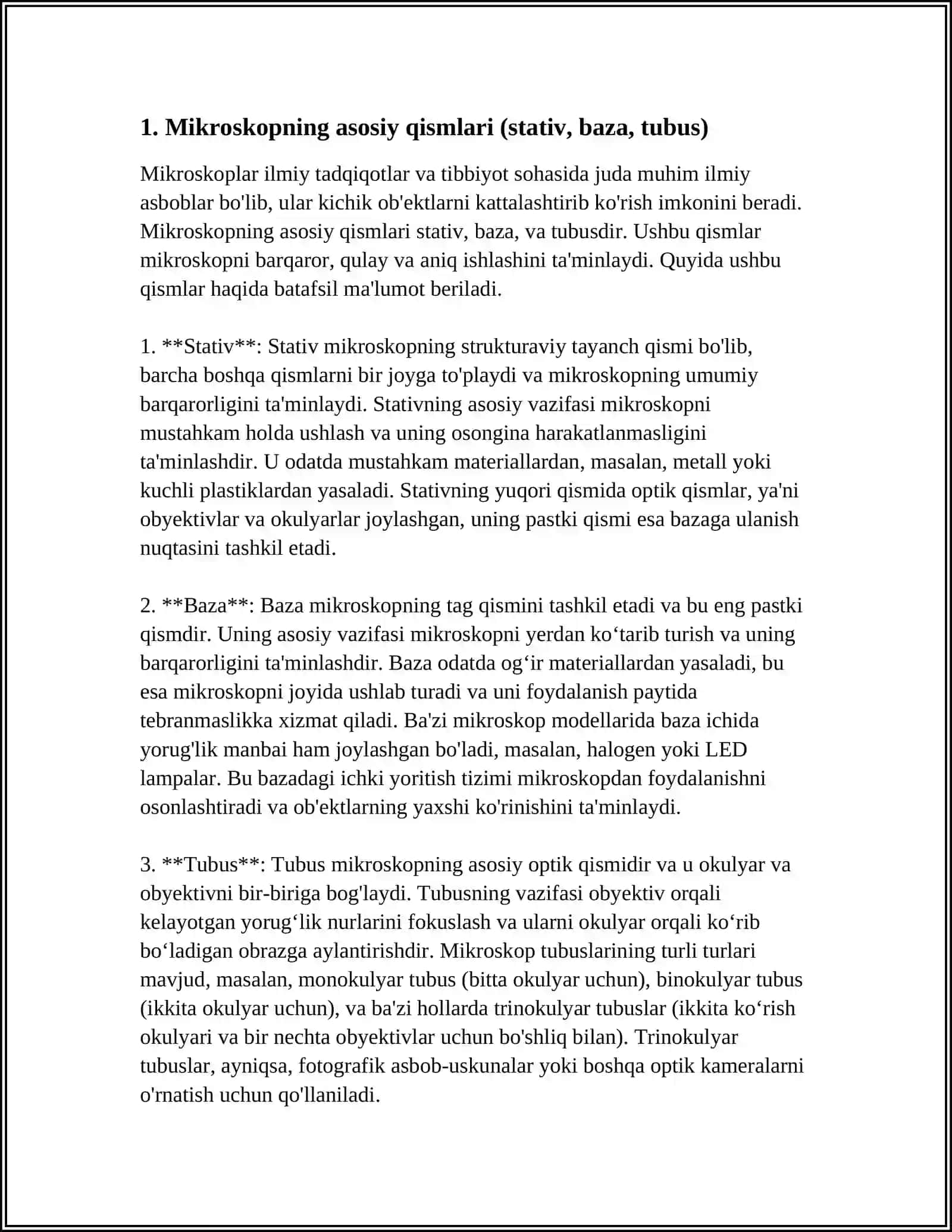 MIKROSKOP TUZILISHI VA UNING KATTALASHTIRISHI 3