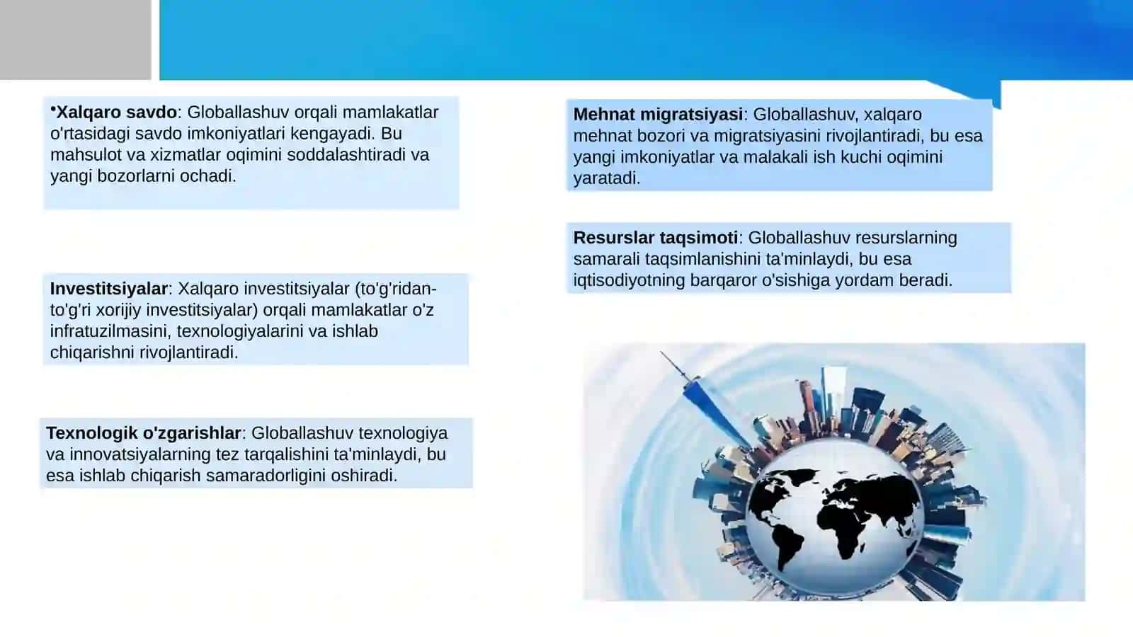 Globallashuv sharoitida mamlakatning milliy raqobatbardoshligini oshirish yo'llari 3