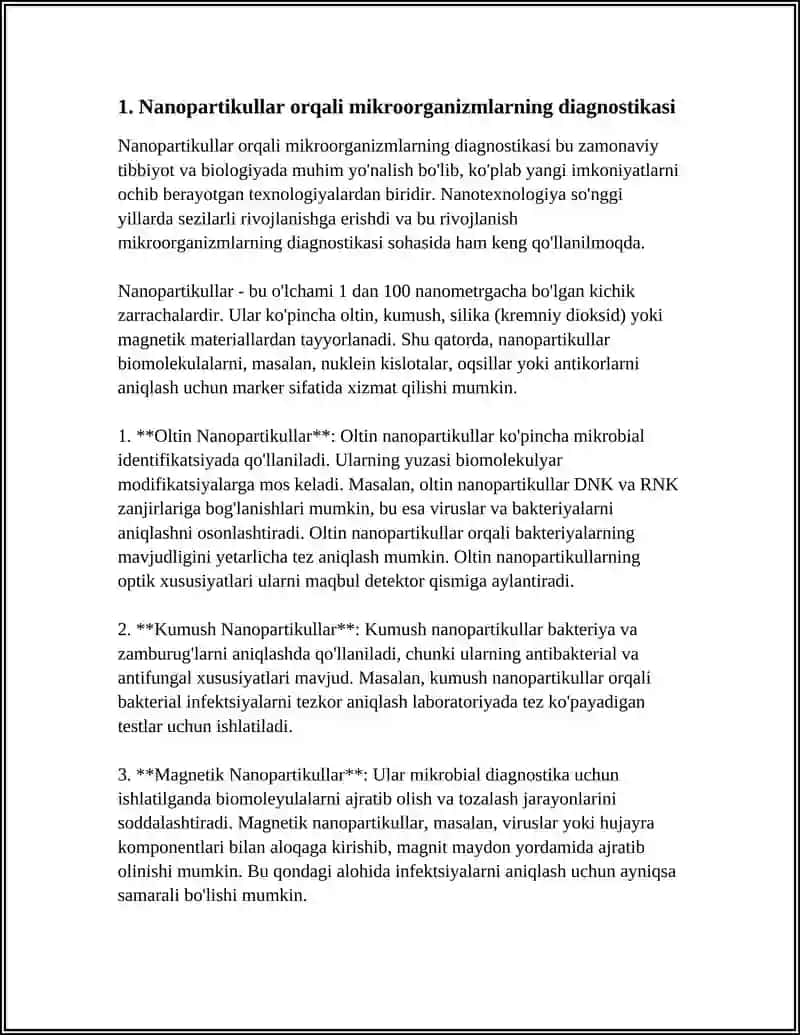 MIKROBIOLOGIYA FANIDAN NANOTEXNOLOGIYANING QO'LLANILISHI 3