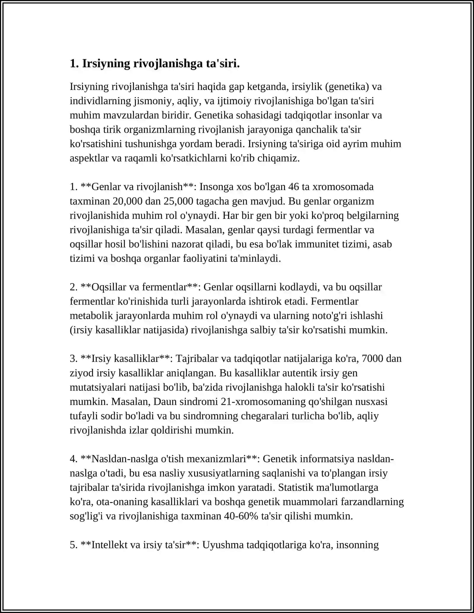 IRSIYAT VA MUHIT. BOLA RIVOJI 3
