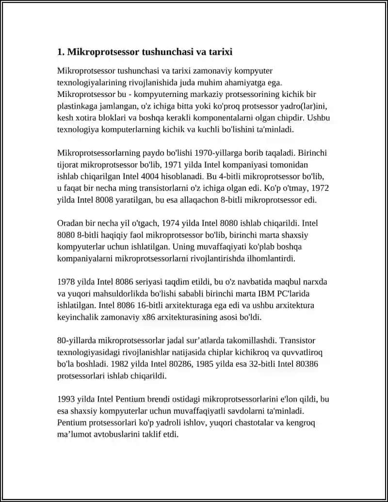 ZAMONAVIY MIKROPROSSERSORLAR TOGʻRISIDA UMUMIY TUSHUNCHALAR 3