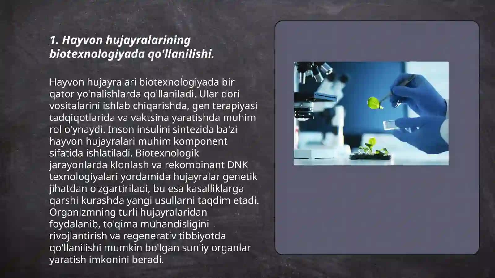 Biotexnologik obyekt sifatida hayvonlar va oʻsimliklar hujayralari 3