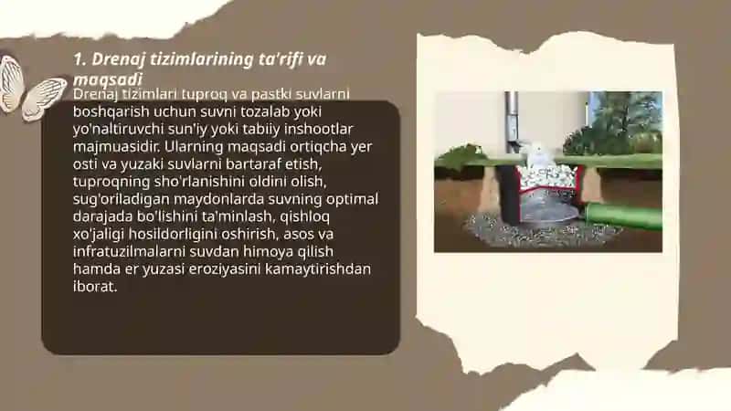 Drenaj tizimlari va ulardan foydalanish 3