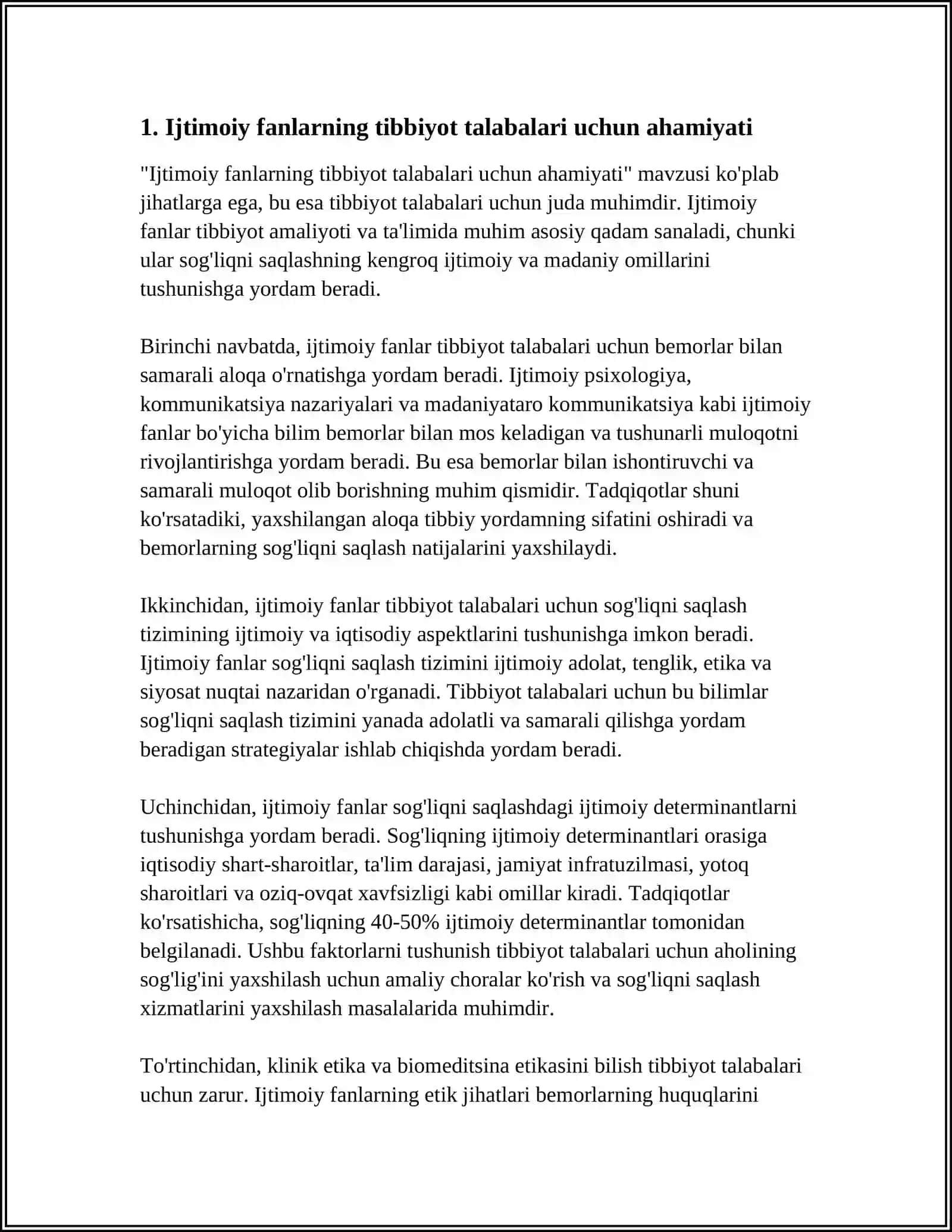 Ijtimoiy fanlarning tibbiyot talabalari uchun ahamiyati 3