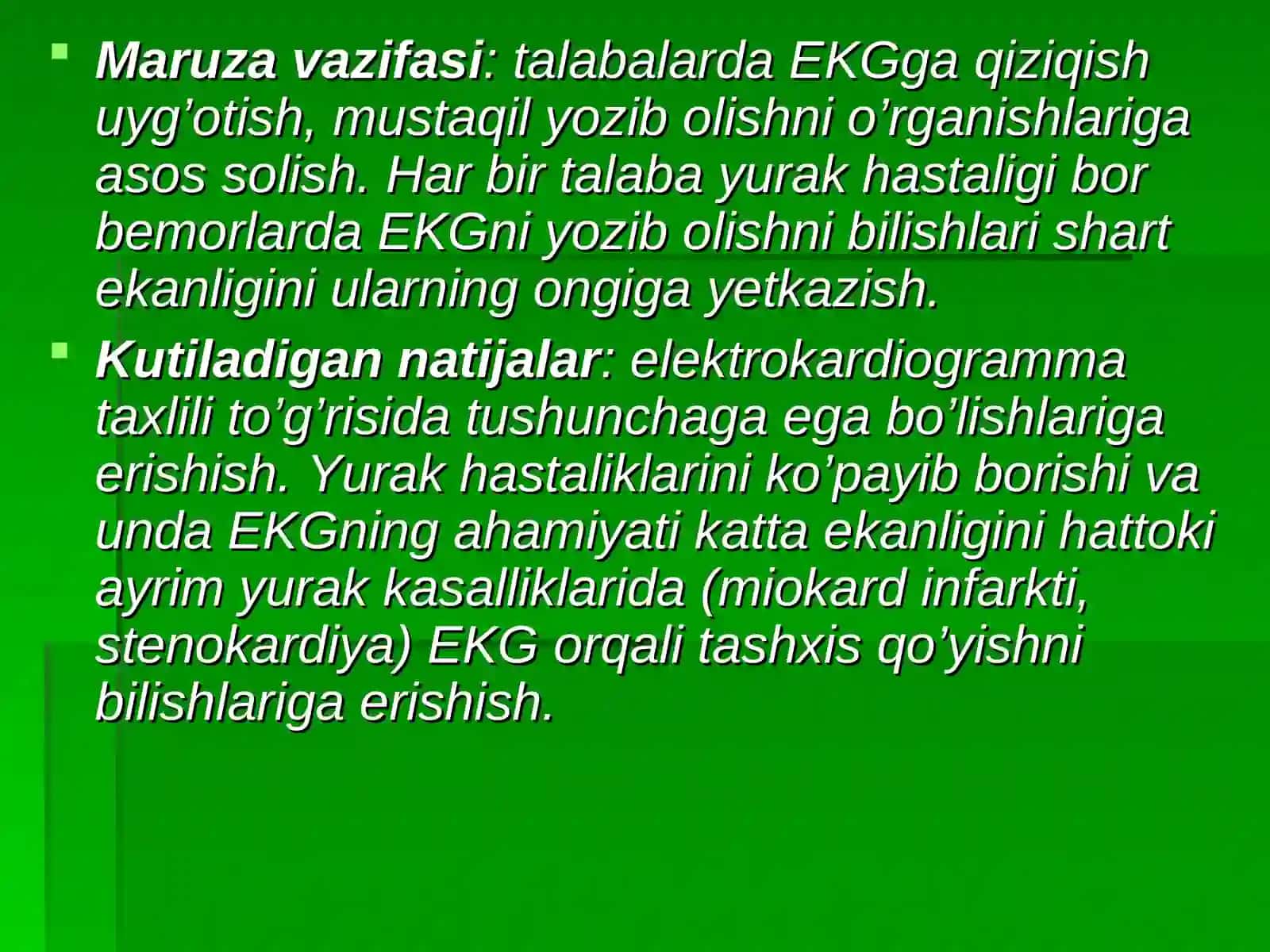 EKG o’zgarishlari. Yurak bo’lmachalari, qorinchalari  gipertrofiyasi. 3