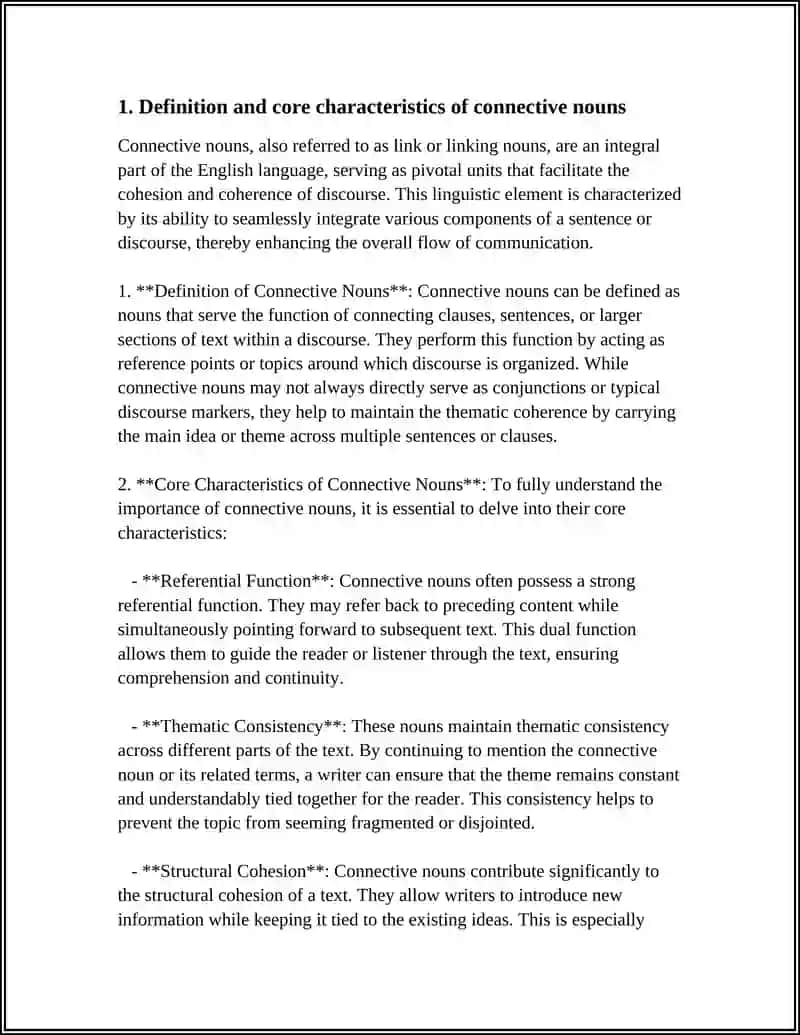 Theme: CONNECTIVE NOUNS 3