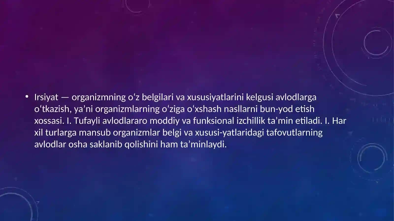 Hayvonlar patofiziologiyasi fanidan mustaqil ta'lim ishi 3