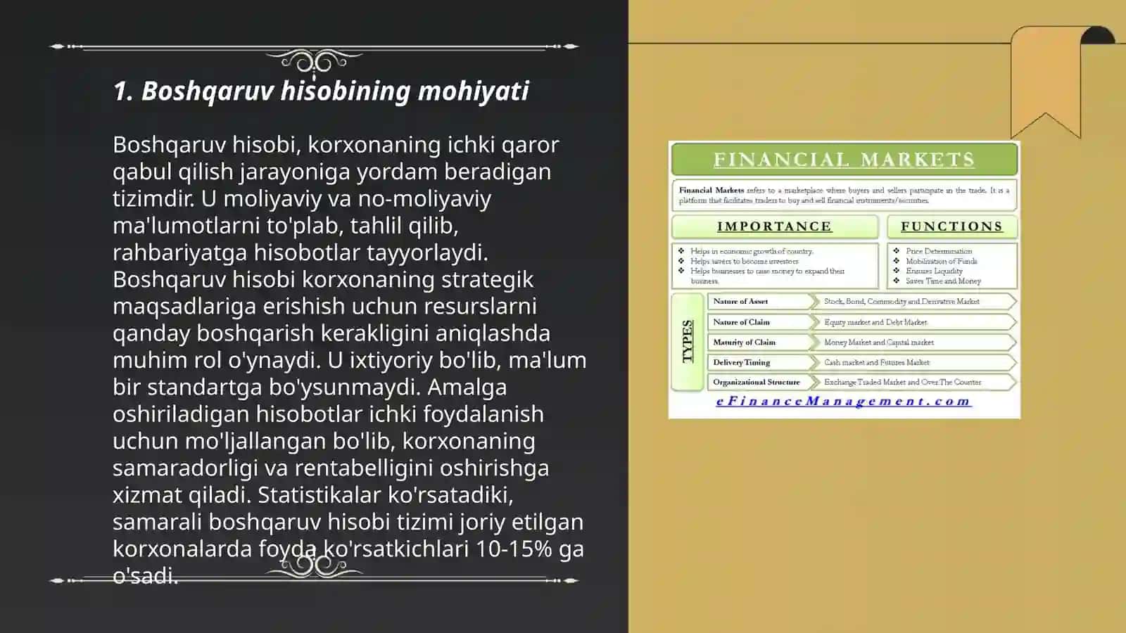 Boshqaruv va moliyaviy hisoblarning xususiyatlari 3