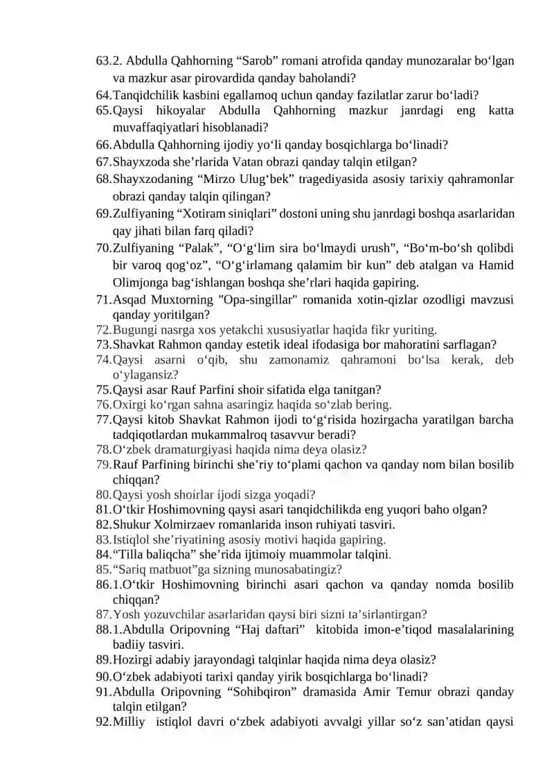Milliy istiqlol davri o‘zbek adabiyoti 3