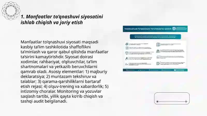 Manfaatlar to’qnashuvini oldini olish 3