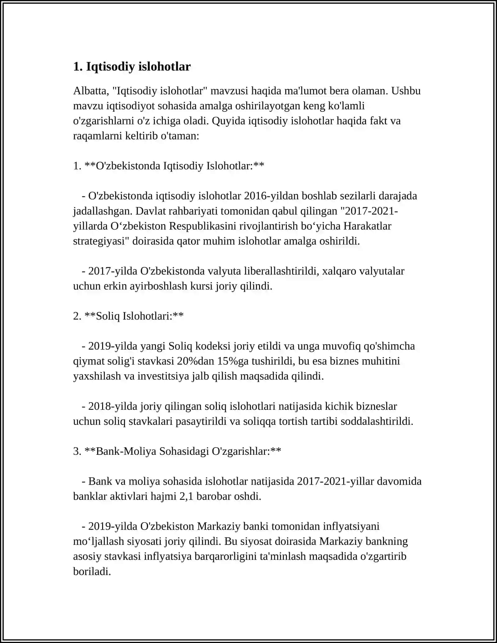 O'ZBEKISTON IQTISODIYOTINING RIVOJLANISHI 3