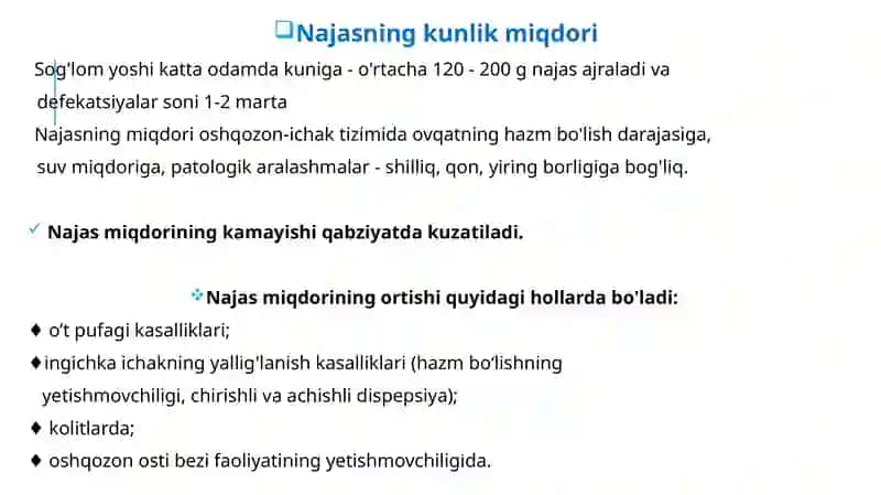 Najasniklik tahlili (koprogramma) 3