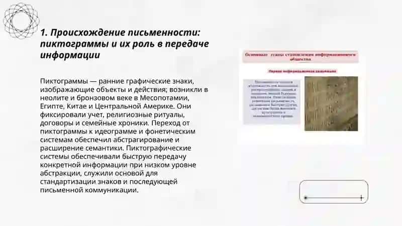 Эволюция письменности и роль изобразительного искусства в передаче информации 3