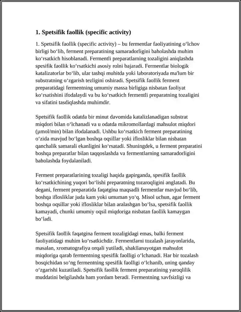 FERMENTLI PREPARATLARNING TOZALIGINI ANIQLAYDIGAN KOʻRSATKICHLAR 3