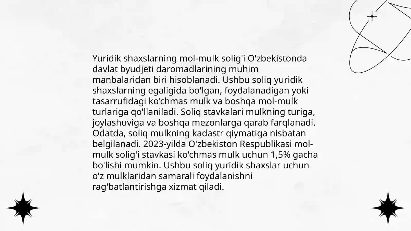 Yuridik shaxslarda olinadiga mol mulk soligi va uning oziga xos xususiyatlari 3