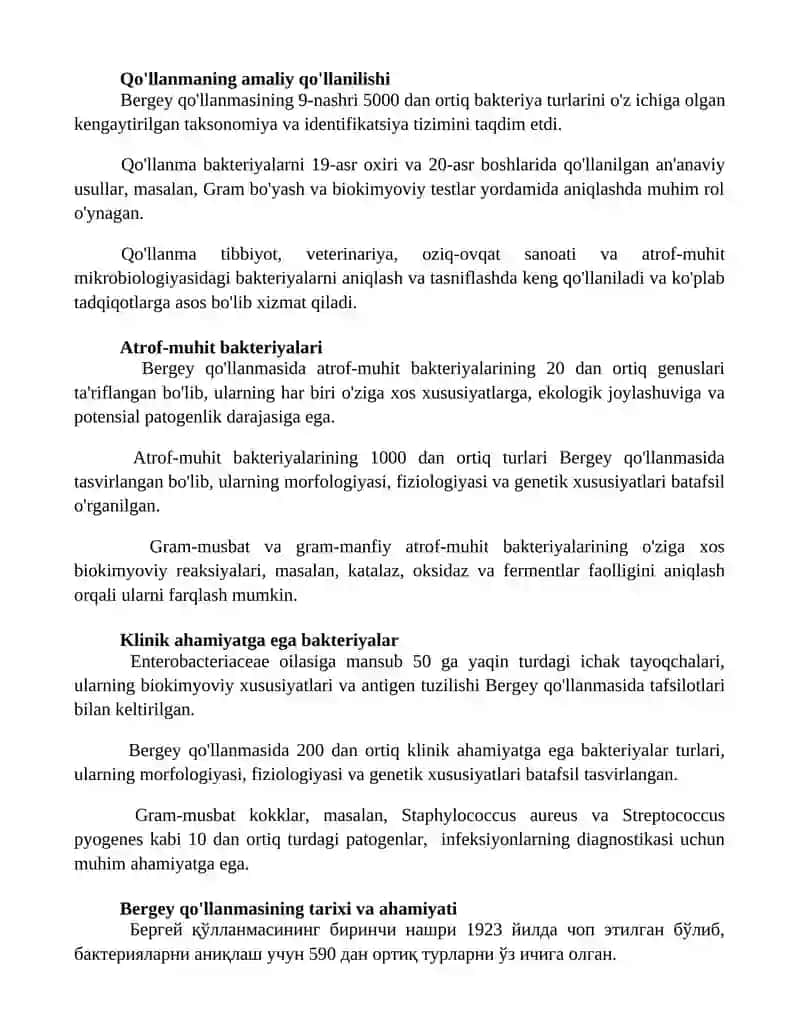 Bakteriyalarni "Berji" aniqlagichi 3