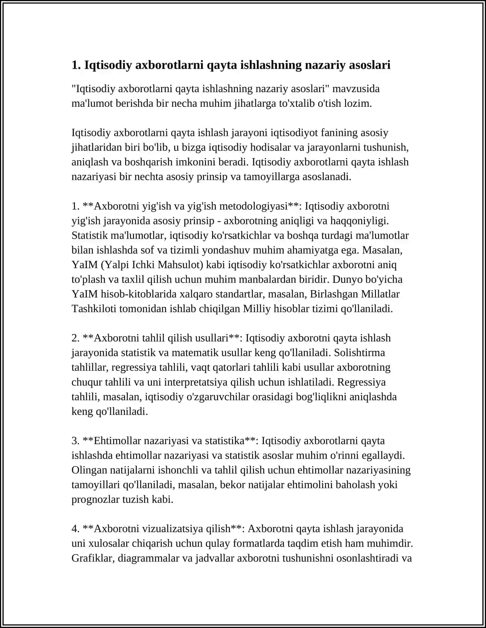 Iqtisodiy axborotlarni qayta ishlash va mobil ilovalardan foydalanish 3