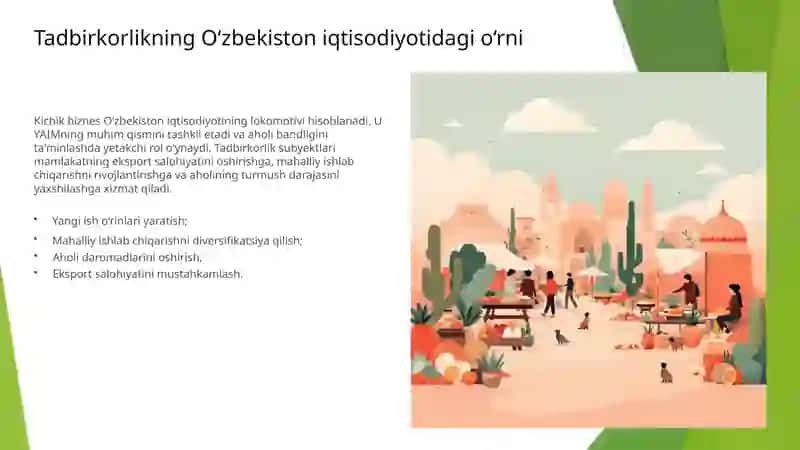 O‘zbekistonda kichik biznes va tadbirkorlikni rivojlantirish istiqbollari 3
