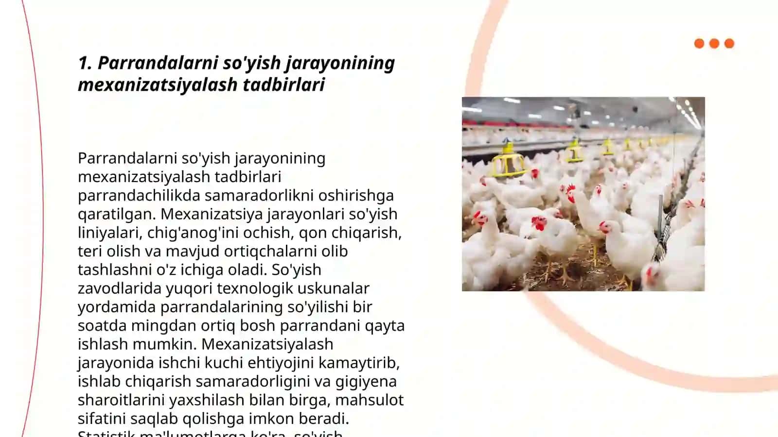 Parrandalarni so'yish va ishlov berishni mexanizatsiyalash 3