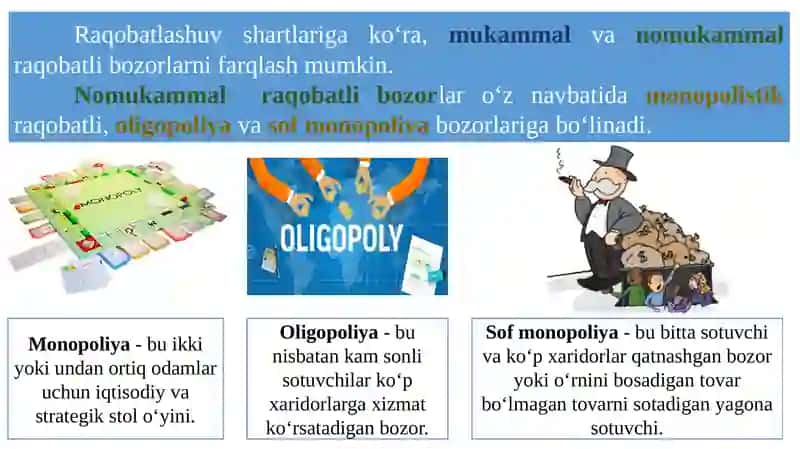 FOYDANI MAKSIMALLASHTIRISH VA RAQOBATLI TAKLIF REJA 3