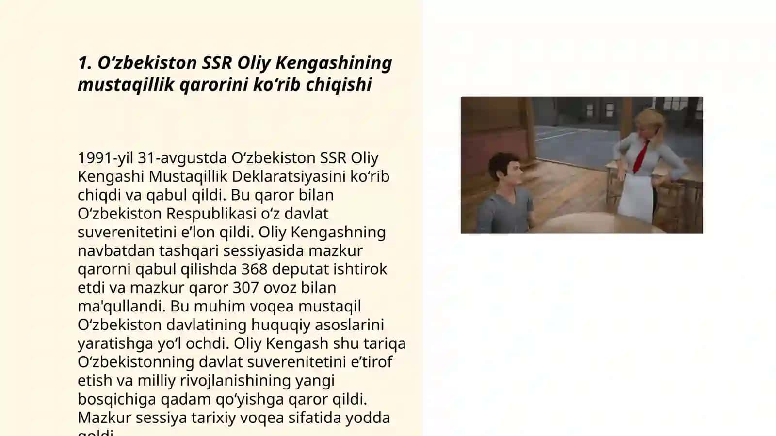 O‘zbekiston SSR Oliy Kengashida mustaqillik qarorlarining qabul qilinishi 3