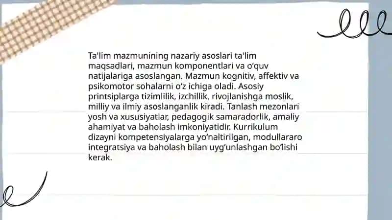 Ta'lim mazmuni 3