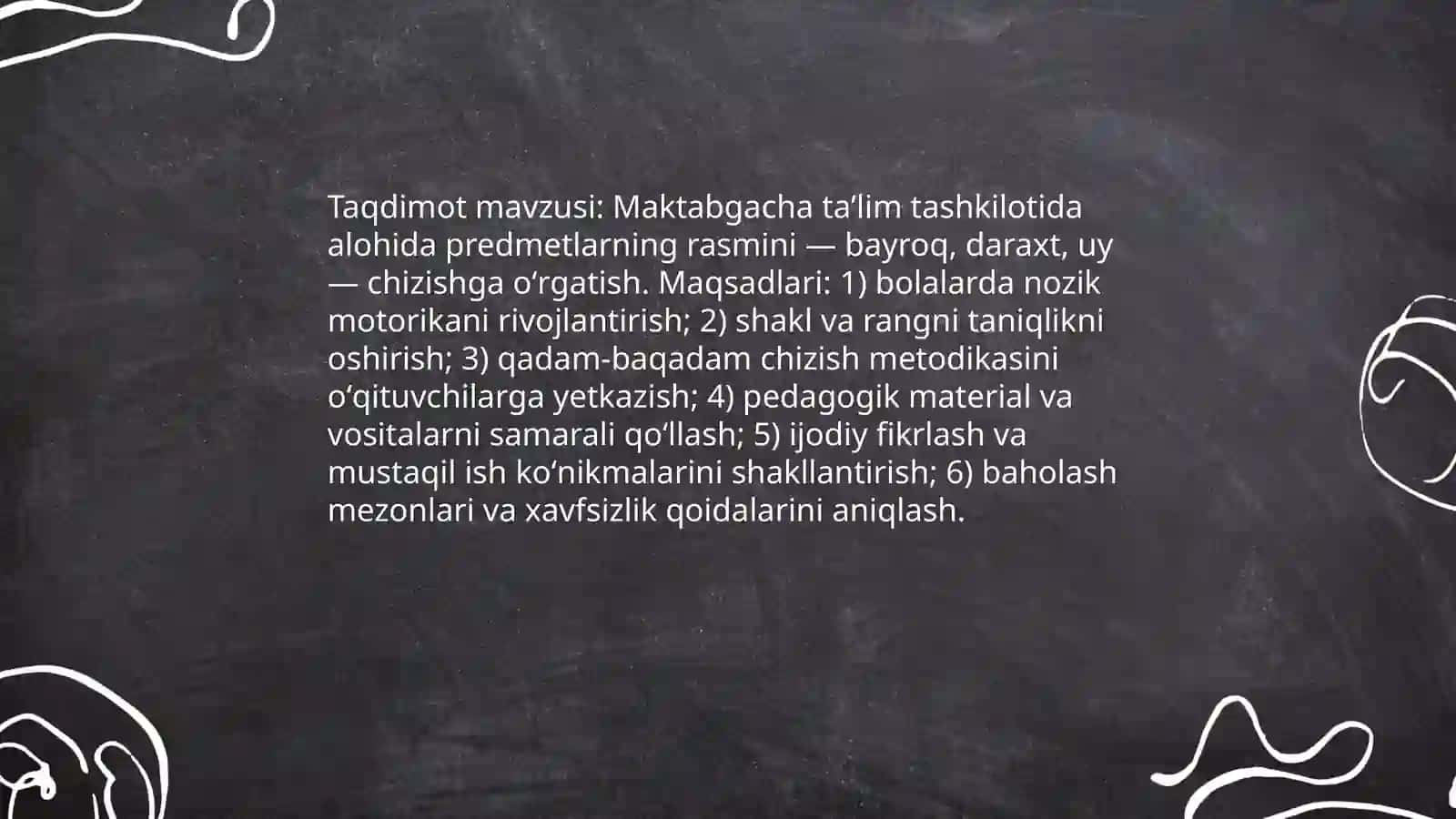 Maktabgacha taʼlimda rasmlar chiziqlashni oʻrgatish 3