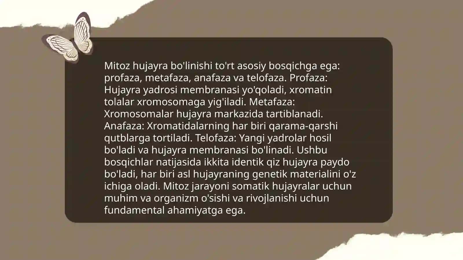 Mitozda xramasomalar harakati 3