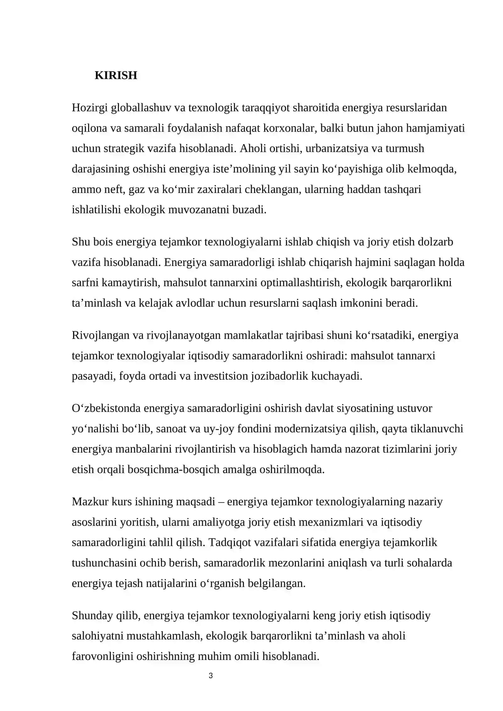 Energiya tejamkor texnologiyalarni joriy etishning iqtisodiy samarasi 3