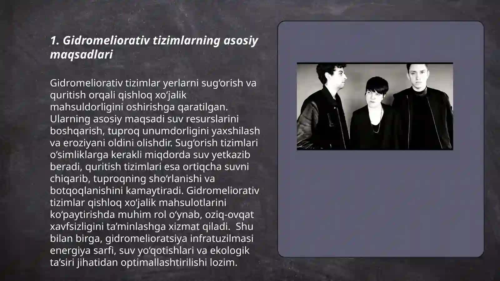 Gidromelorativ tizimlaridan foydalanish fanining maqsadi va vazifasi 3