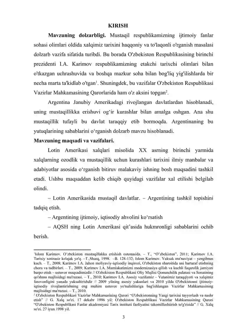 XX asrning birinchi yarmida xalqlarning ozodlik va mustaqillik uchun kurashlari tarixidan (Lotin Amerikasi xalqlari misolida) 3