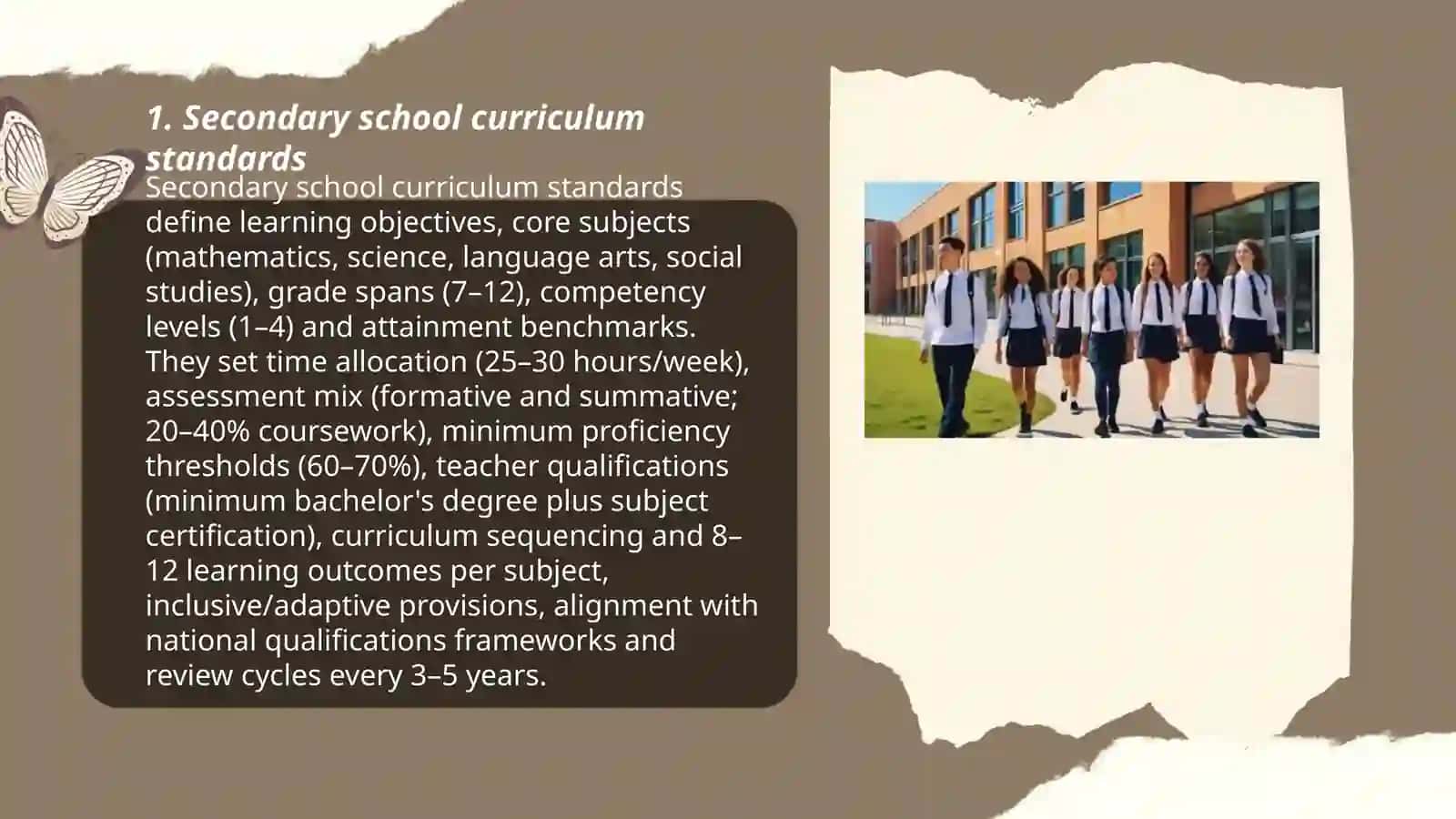Secondary school curriculum standards 3