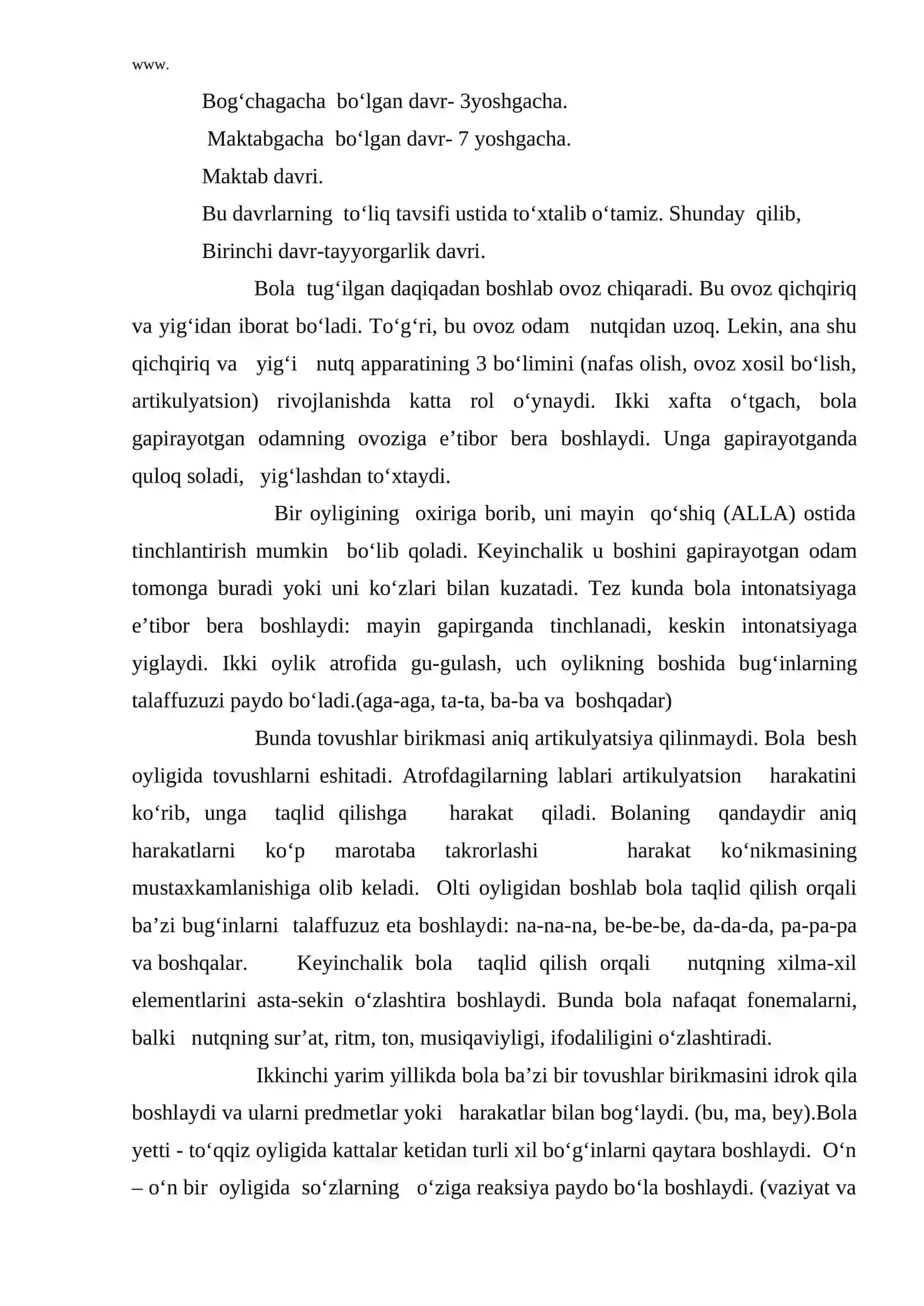 Bolalar nutqining rivojlanish davrlari 3