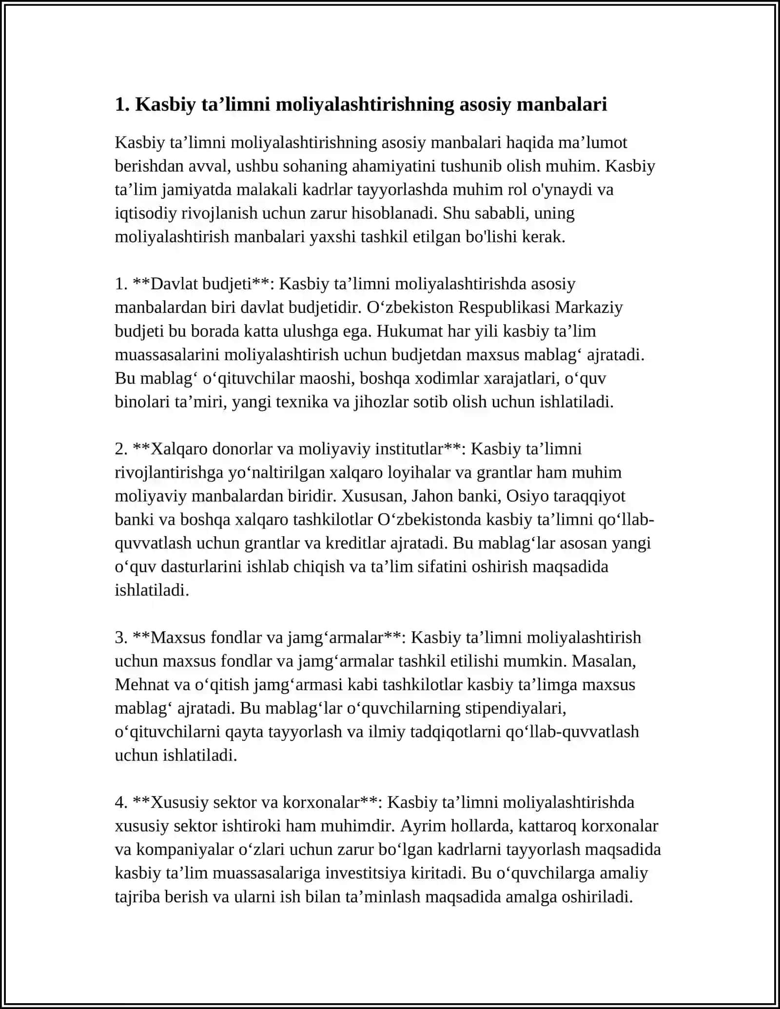 INSON HAYOTIDA KASBIY TA‘LIMNI MOLIYALASHTIRISHNIN DOLZARBLIGI 3