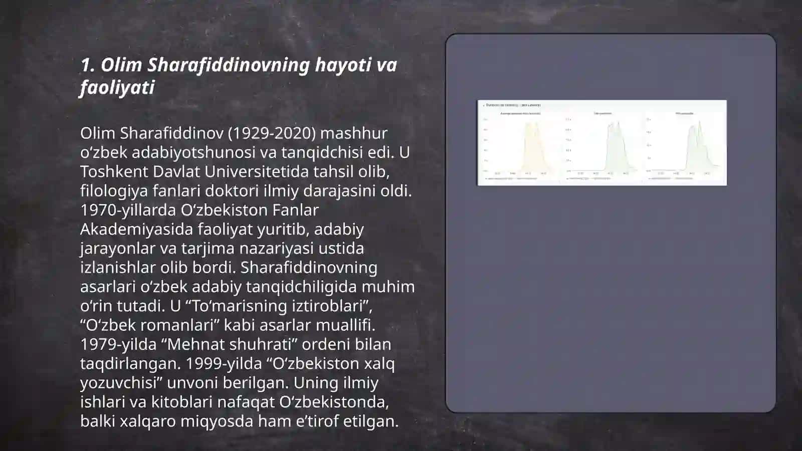 Olim Sharafiddinovning tandiqshunoslikka qo'shgan hissasi 3