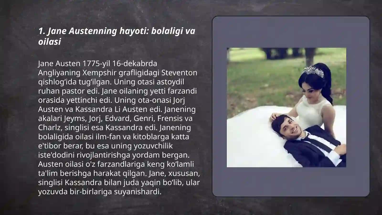 Jane Austenning hayoti va ijodi qilgan ishlari haqida taqdimot 3