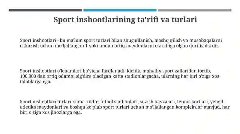 Sport inshootlari tushunchasi va ahamiyati 3