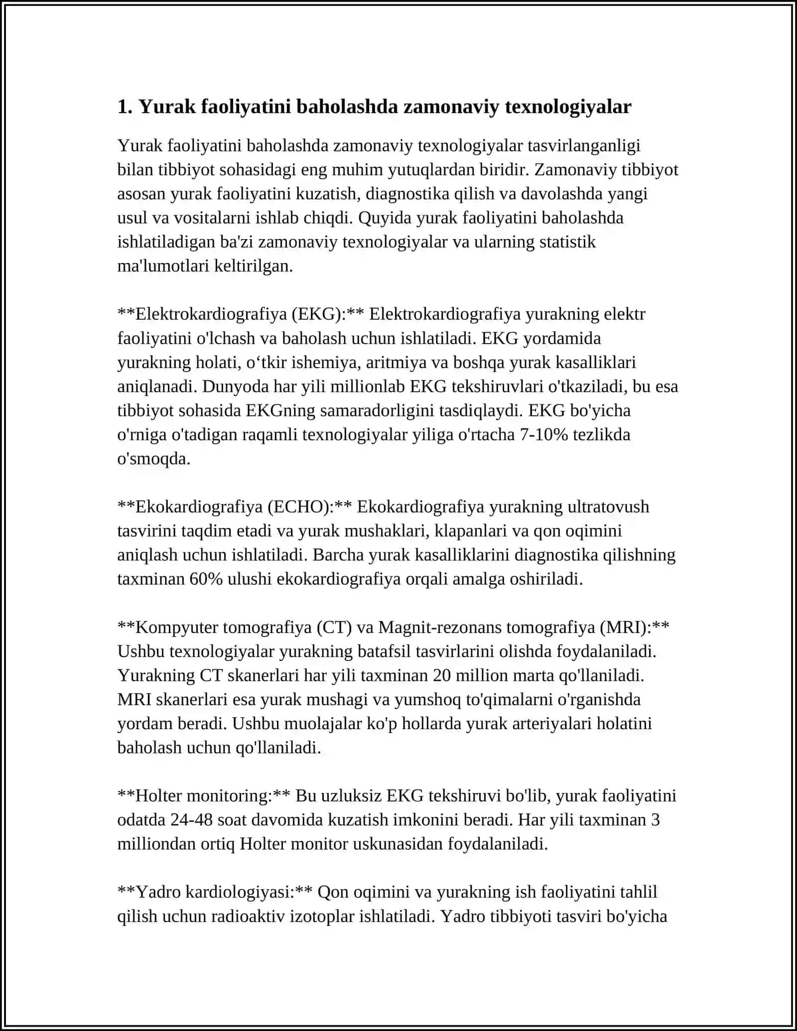 YURAK FAOLIYATINI TEKSHIRISH YANGI USULLARI 3