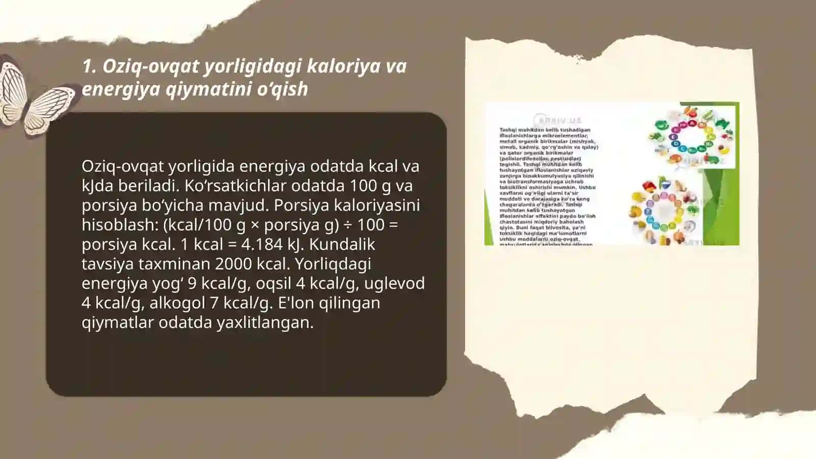 Oziq ovqat mahsulotlari tarkibi foydali va zararli xususatlarni yorliqlari orqali aniqlash 3
