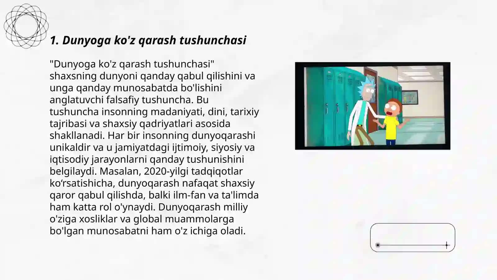 Dunyoga ko'z qarashning mohiyati,tuzilishi va asosiy funktsiyalari 3