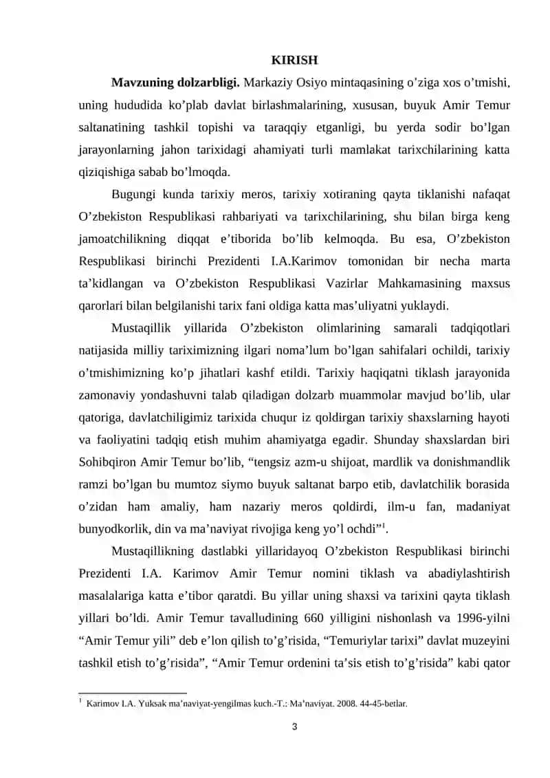 O’ZBEKISTONDA AMIR TEMUR HAYOTI VA FAOLIYATI TARIXSHUNOSLIGI 3